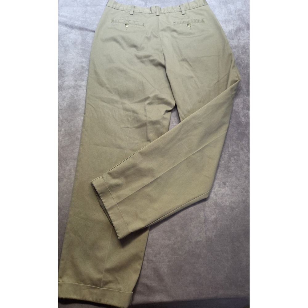 Arrow Pants Mens 36x34 Khaki Pleated Cuffed 100% Cotton Classic Career Preppy - Picture 9 of 9